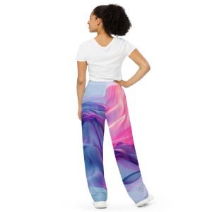 All-over print unisex wide-leg pants - Image 2