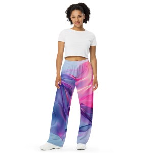 All-over print unisex wide-leg pants
