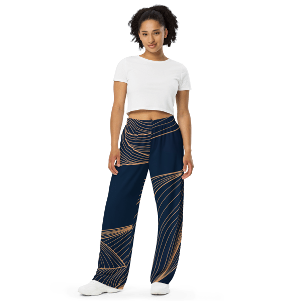 All-over print unisex wide-leg pants