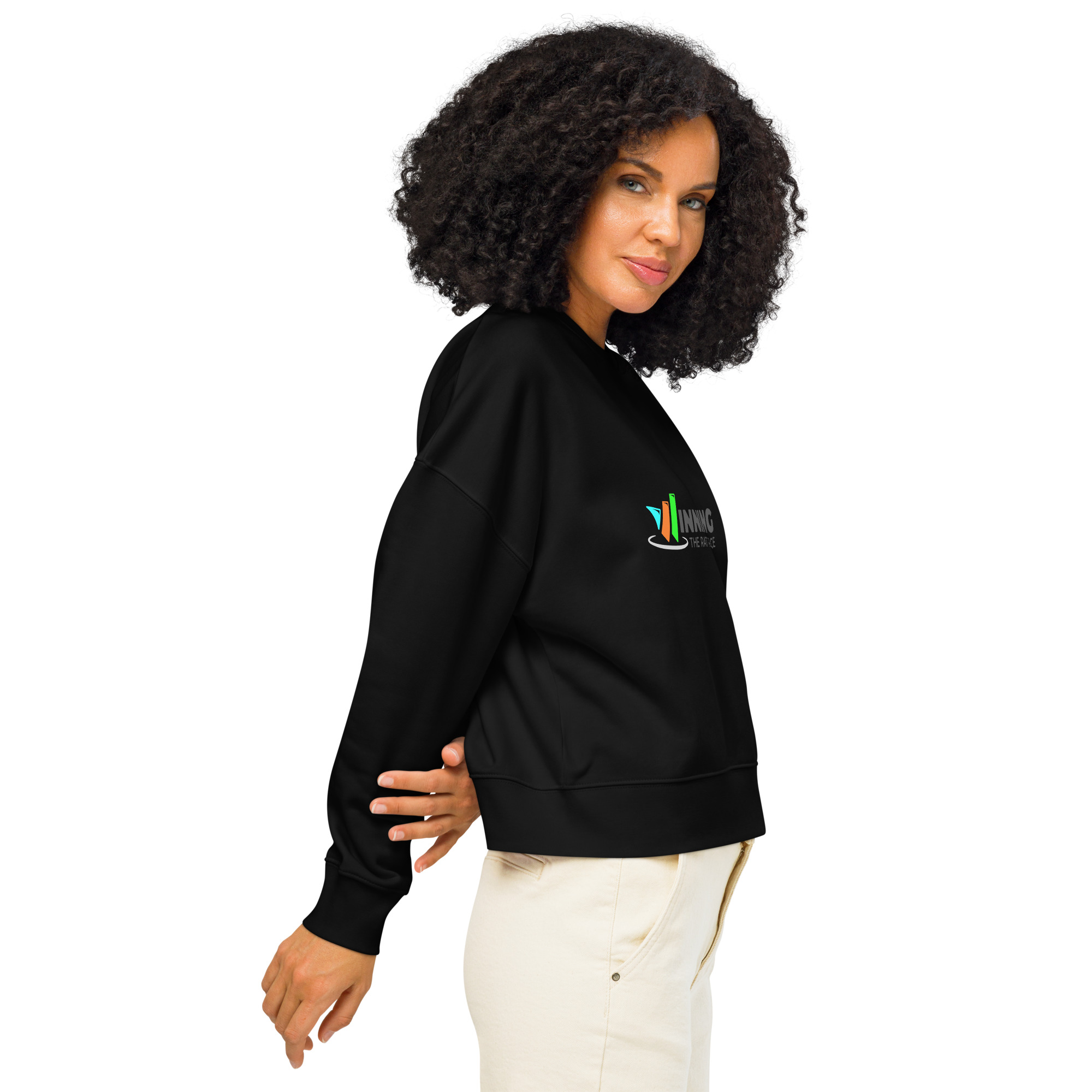 Women’s organic crew neck sweatshirt - Image 4