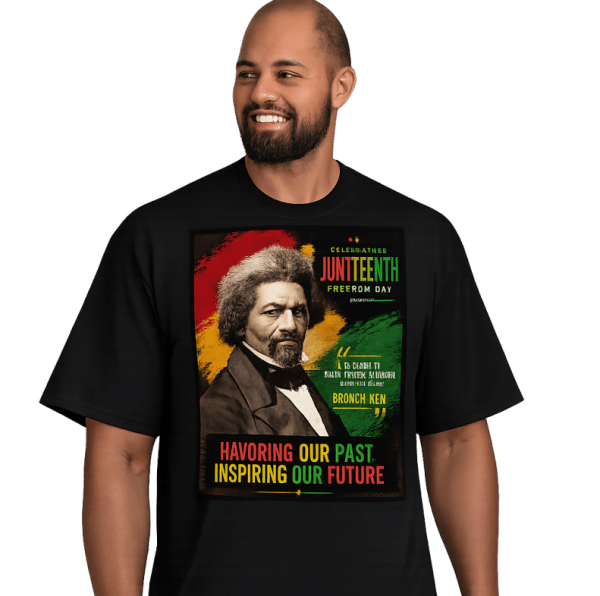 Juneteenth Frederick Douglas Unisex organic oversized high neck t-shirt