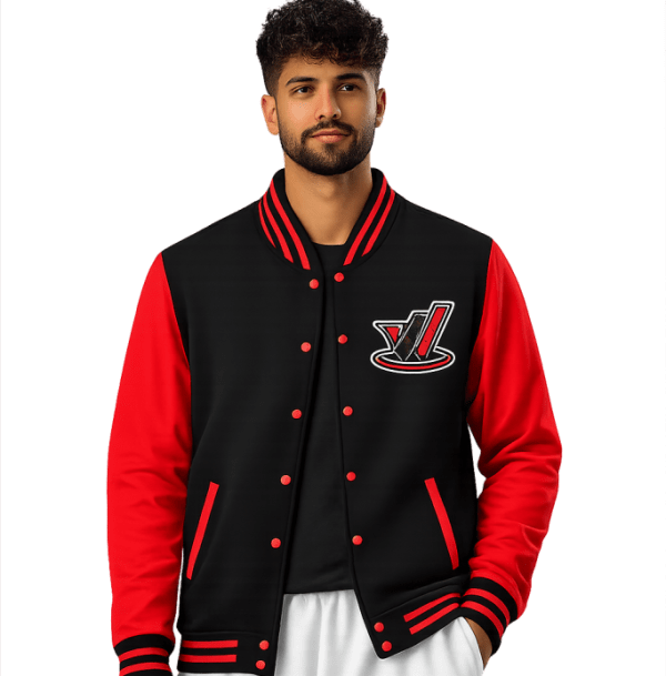 Red/Black - Heavyweight Letterman Jacket