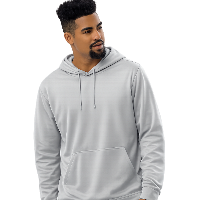 Men's silver sports warmup hoodie