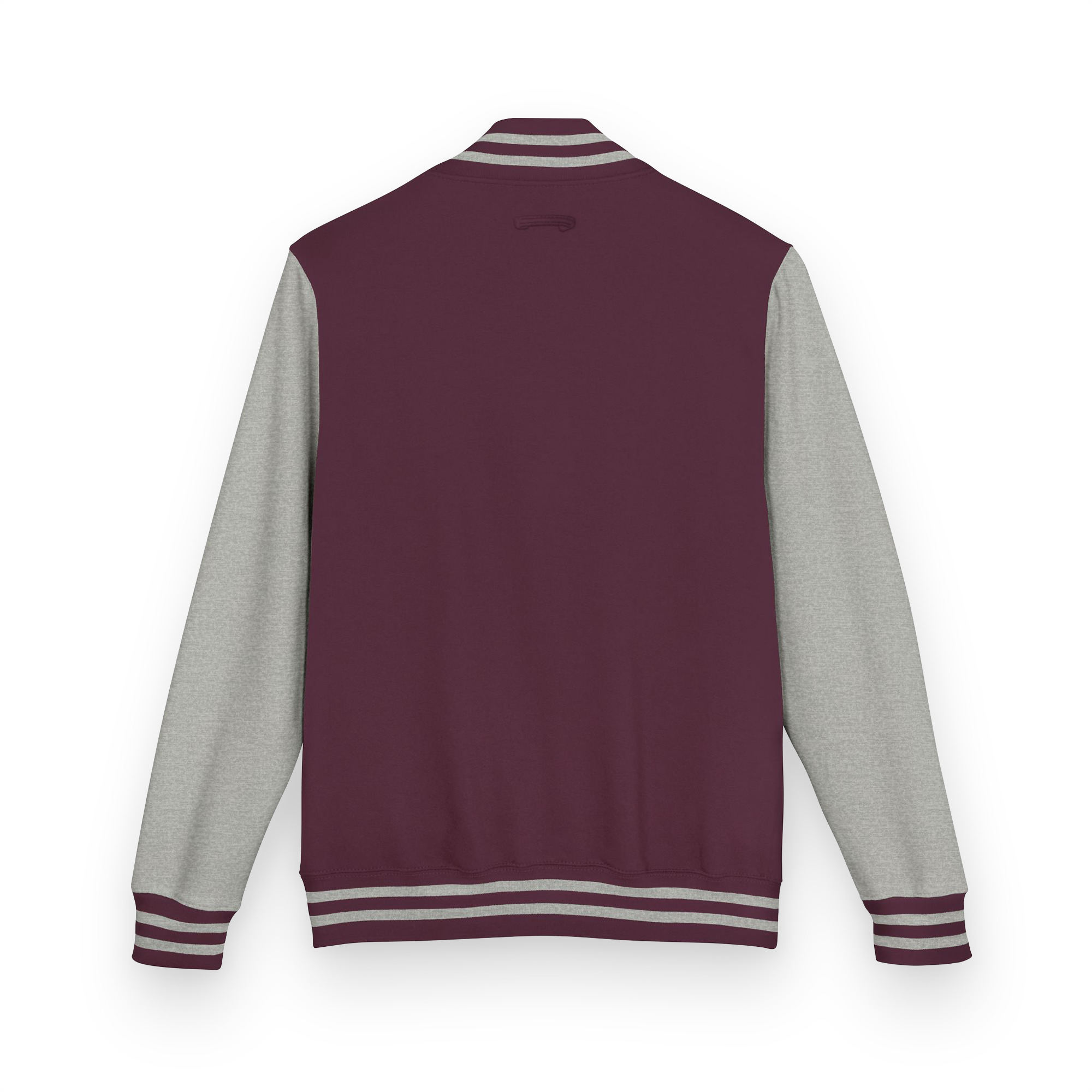 Burgundy/Gray - Heavyweight letterman jacket - Image 2
